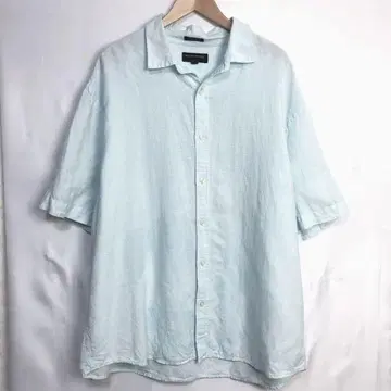바나나리퍼블릭 핏 린넨 셔츠 XL 남성용 라이트 블루 빅 실루엣
