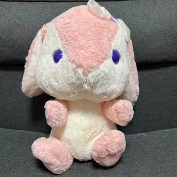 토끼 봉제 인형 핑크와 화이트