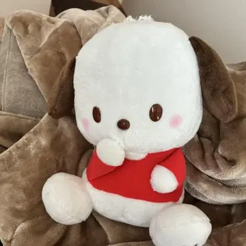 개형 봉제 인형 화이트/빨흰