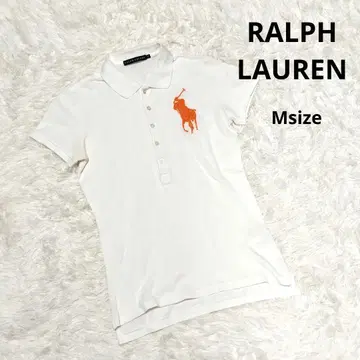 레어 RALPH LAUREN 랄프 로렌 피케 셔츠 M 비즈 자수