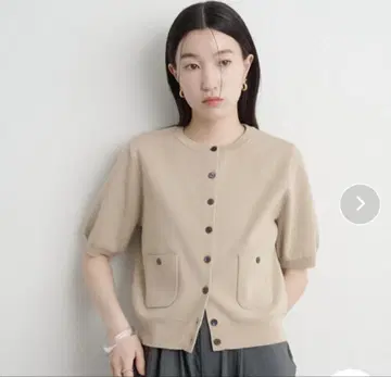 2025SS Omekashi 반팔 강하게 꼬아 만든 맨투맨 포켓 가디건