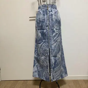 La Moda 이타리야, 데님 롱 스커트, 11호, 새상품급, 모던