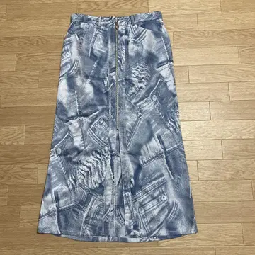 La Moda 이타리야, 데님 롱 스커트, 11호, 새상품급, 모던