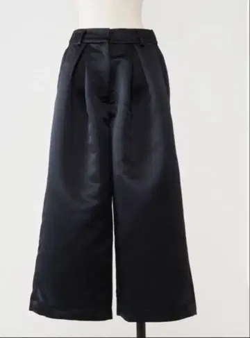 택 포함 Heve 헤브 새틴 와이드 블랙 팬츠 36