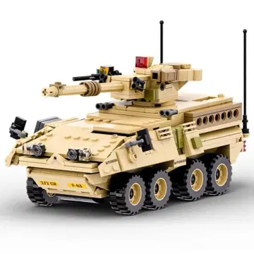 레고 블록 호환 M1128 스트라이커 MGS 탱크 보병 전투 차량