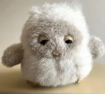 쇼와 레트로 오이케 OIKE 올빼미 봉제 인형 마스코트 흰색 화이트