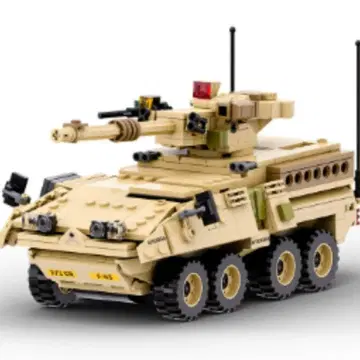 레고 블록 호환 M1128 스트라이커 MGS 탱크 보병 전투 차량