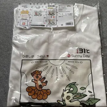 L 포켓몬 센터 무릎이 강한 로콘 리프 티셔츠 포켓몬