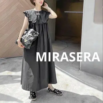 mirasera 새상품급 카라 부착 원피스 36 블랙