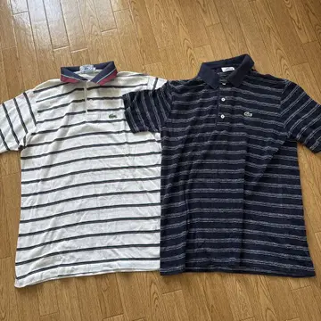 Lacoste 스트라이프 피케 셔츠 2장 세트