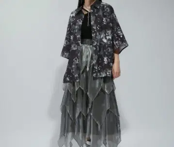 HARE 멀티 재료 패턴 셔츠