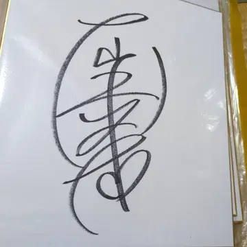 여자 비치 발리볼 오야마 미키 선수 친필 사인 색지 ()