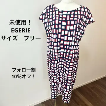 미사용! EGERIE 프랑스제 올 패턴 원피스 슬리브리스 프리