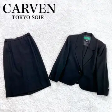 칼벤 도쿄 소와르 블랙 포멀 스커트 셋업