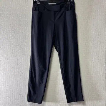 theory luxe 스트레치 테이퍼드 팬츠 네이비
