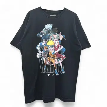 NARUTO 나루토 티셔츠 블랙 XL 애니메이션 2002년 773