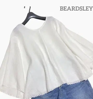 비어즐리 BEARSLEY 린넨 100% 판초 블라우스/케이프