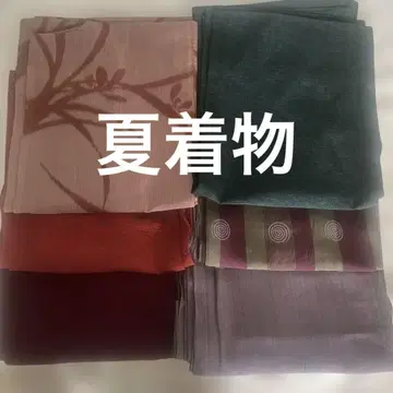 코몬 기모노 세트 여러 색상 꽃무늬 스트라이프