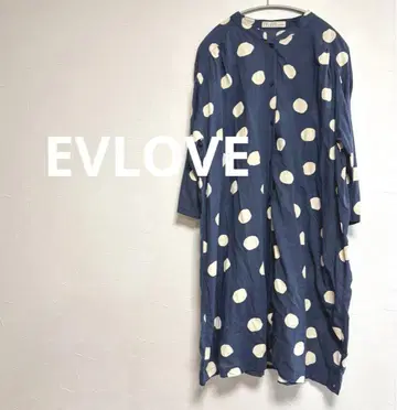 이브로브 EVLOVE 도트 원피스 코튼 네이비 빅 사이즈 4L