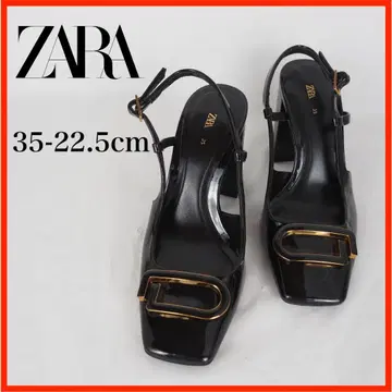 자라*샌들*청키힐*35-22.5cm*블랙*O3875