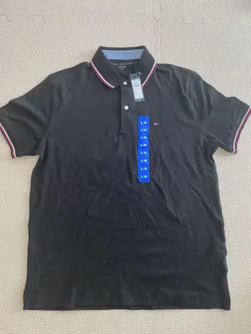 Tommy Hilfiger 블랙 피케 셔츠 L/G