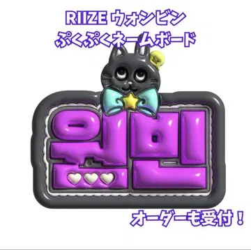 RIIZE 원빈 부채 통통 네임 보드 오더