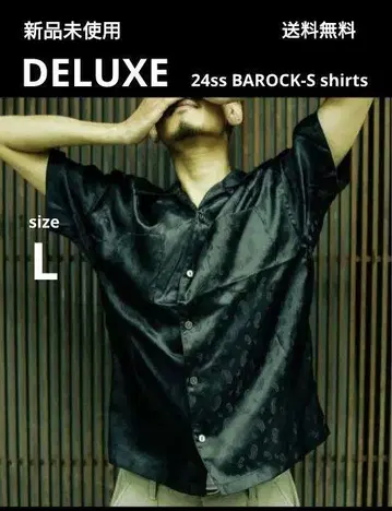 새상품 DELUXE 24ssBAROCK-S 셔츠 페이즐리 반팔 셔츠 L