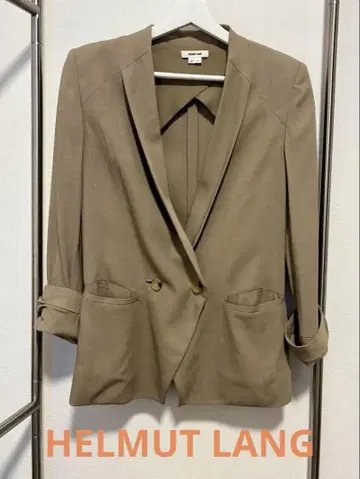 HELMUT LANG 테일러드 오버 사이즈 자켓 4 카키 베이지