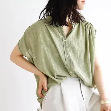 저널 스탠다드 리룸 시어서커 프렌치 쓰리 롱 블라우스
