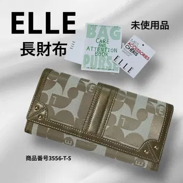 ELLE 장지갑 2단 폴더형 쉘리 2 골드 미사용품