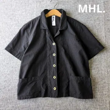 MHL 박스 실루엣 오픈 카라 셔츠 S~M 상당 일본제 코튼