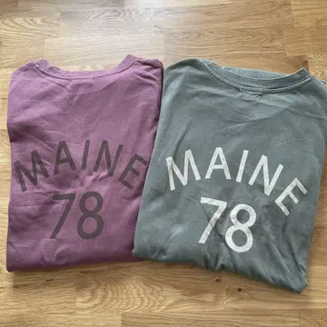 사만사 모스모스 MAINE 78 프린트 롱 티셔츠 (퍼플, 카키)