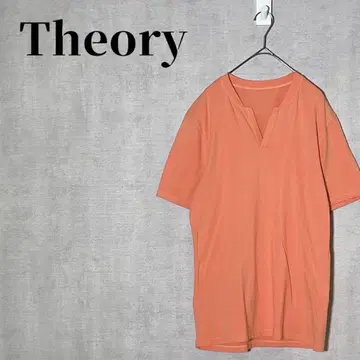 Theory 띠어리 사이즈 40(L) 헨리넥 반팔 티셔츠 면 혼방