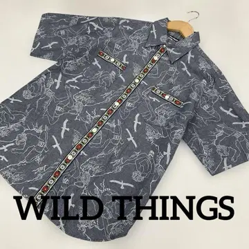 WILD THINGS 남성용 반팔 셔츠 L 티롤리안 테이프 #1254