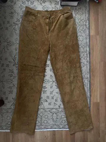 90s y2k suede leather pants