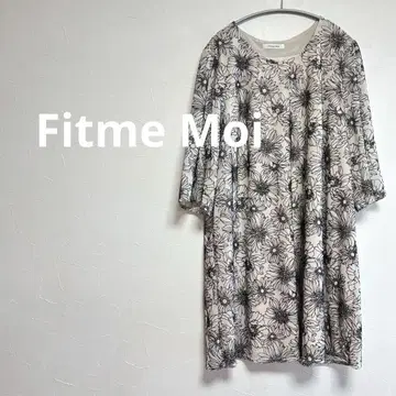 핏미모이 Fitme Moi 꽃무늬 블라우스 루즈한 사이즈 XL