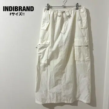 인디 브랜드 한국 화이트 카고 스커트 발수 아웃도어 여성용 루즈핏
