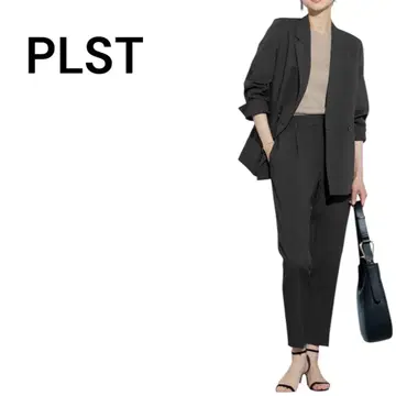 PLST 프리미엄 옥스 테이퍼드 팬츠 블랙 XXS (XS)