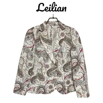 Leilian 레리안 테일러드 자켓 코튼 페이즐리 무늬 9