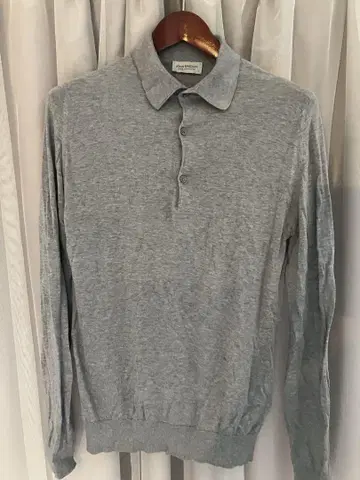 JOHN SMEDLEY 그레이 피케 셔츠 S