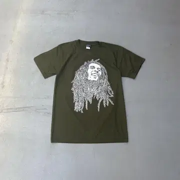 00s BOB MARLEY 프린트 레게 반팔 티셔츠 티셔츠