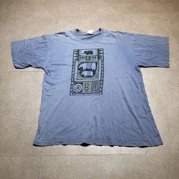 Rhino 티셔츠 반팔 파랑 블루 빈티지 아트 그림 예술 90년대