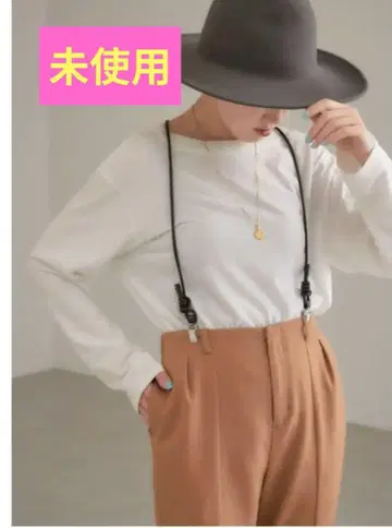 미사용 Spick and Span 가죽 서스펜더