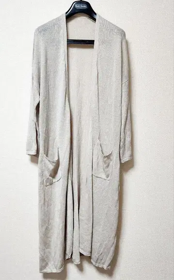 콴티시 린넨 100% 롱 가디건