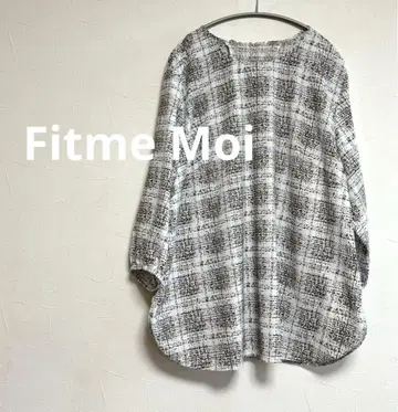 핏미모이 Fitme moi 체크 무늬 블라우스 빅 사이즈 3L