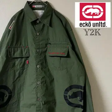 Y2K ecko unltd./밀리터리 셔츠/M/올리브