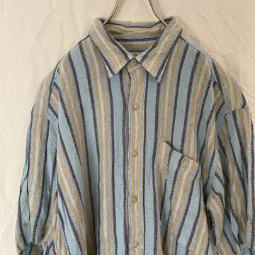 90s TRUSSARDI 트루사르디 원포인트 자수 린넨 셔츠
