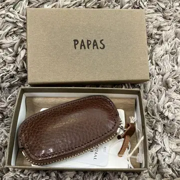 새상품 PAPAS 가죽 동전 지갑 코인 케이스