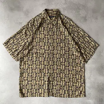 90s VAN HEUSEN 올 패턴 셔츠 레이온 셔츠 박스 컷 L