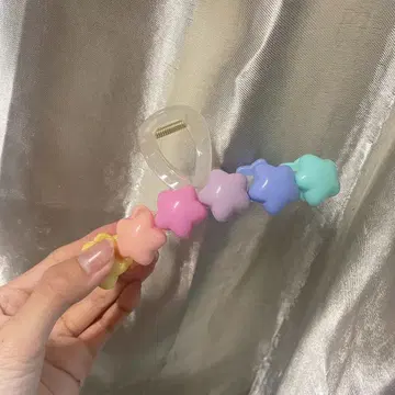 컬러풀 별 모양 헤어 클립